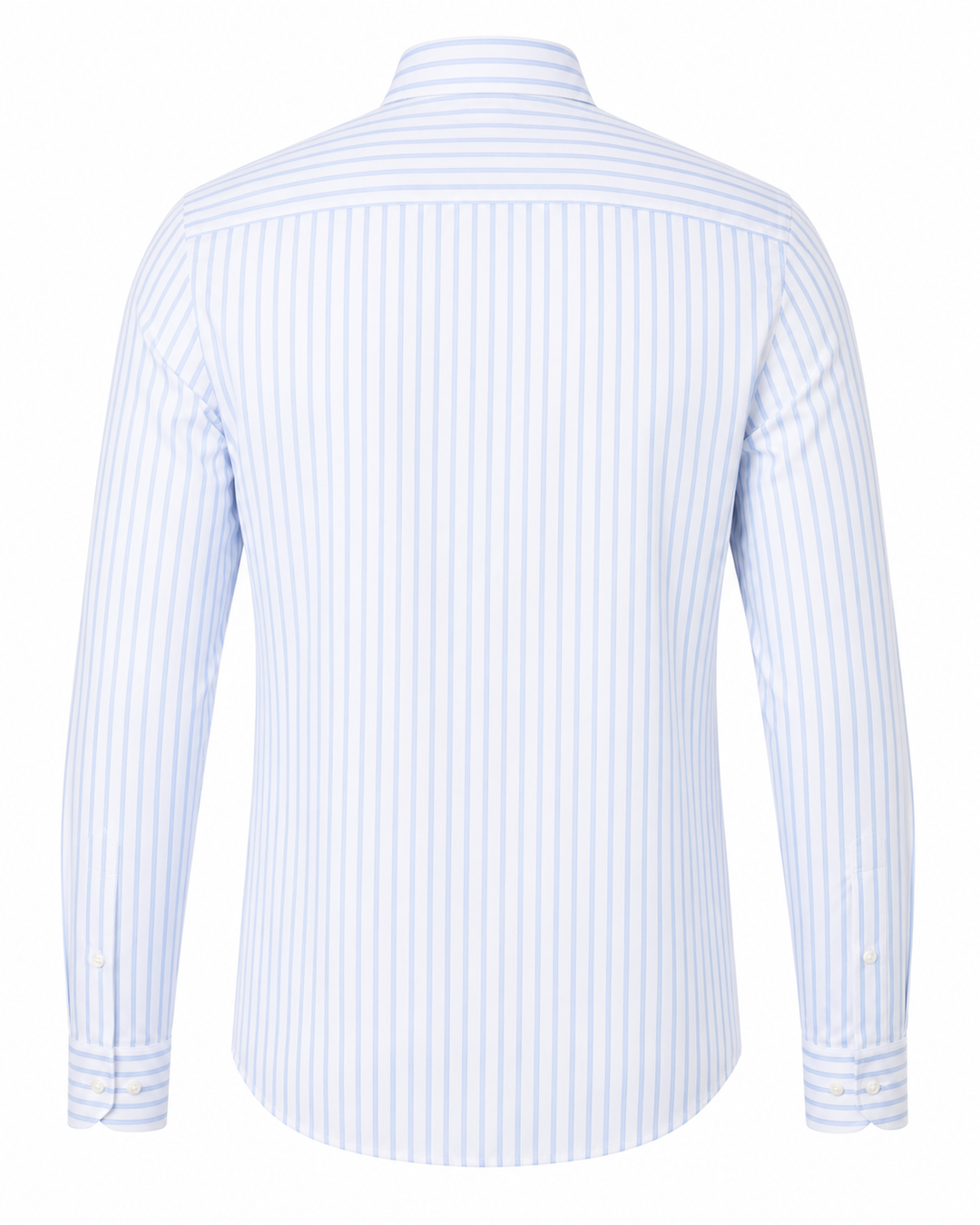 Camicia Uomo Lino Cotone a Righe Dresserd Collo Francese -AZZURRA