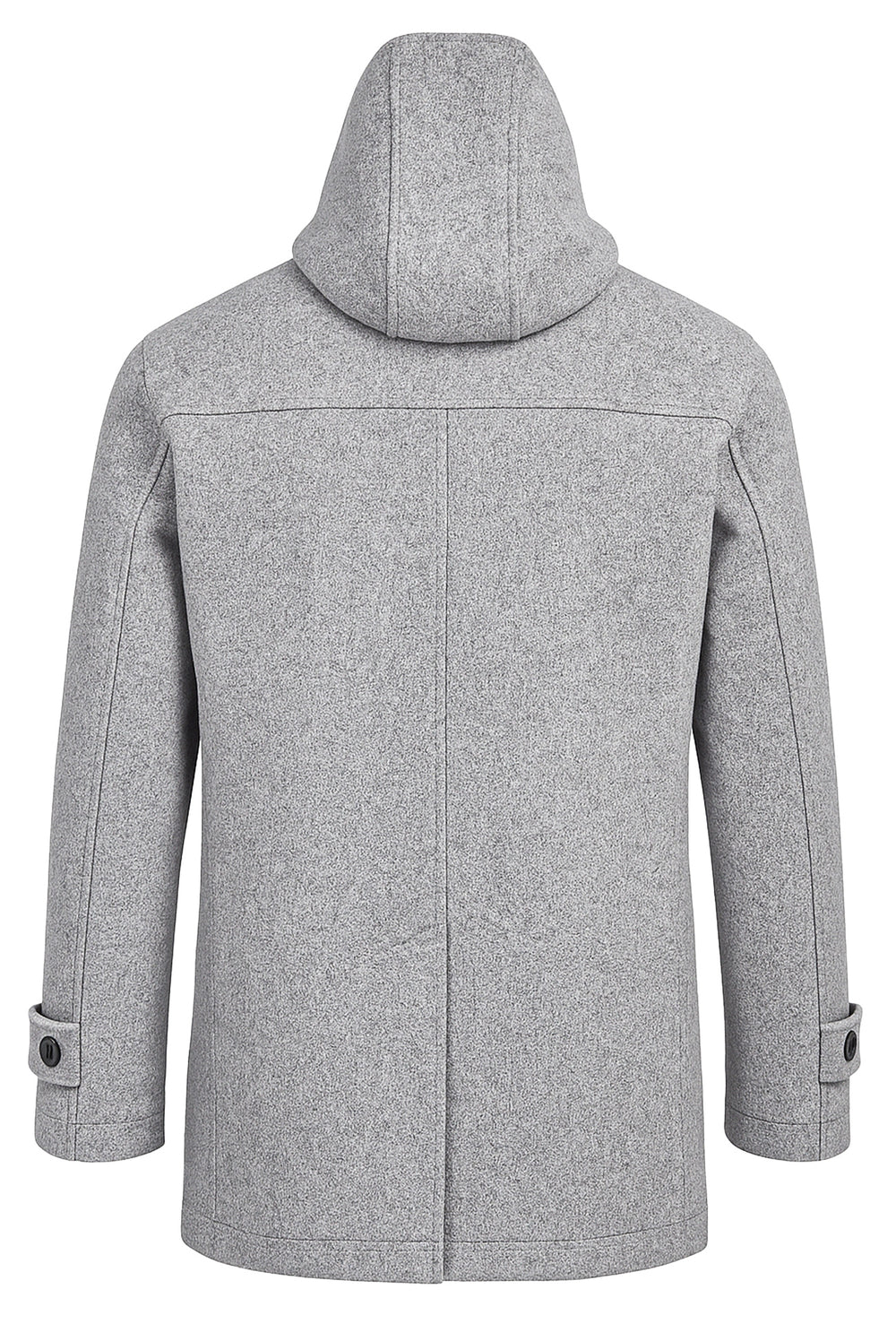 Cappotto uomo  Montgomery con cappuccio in panno dresserd - GRIGIO
