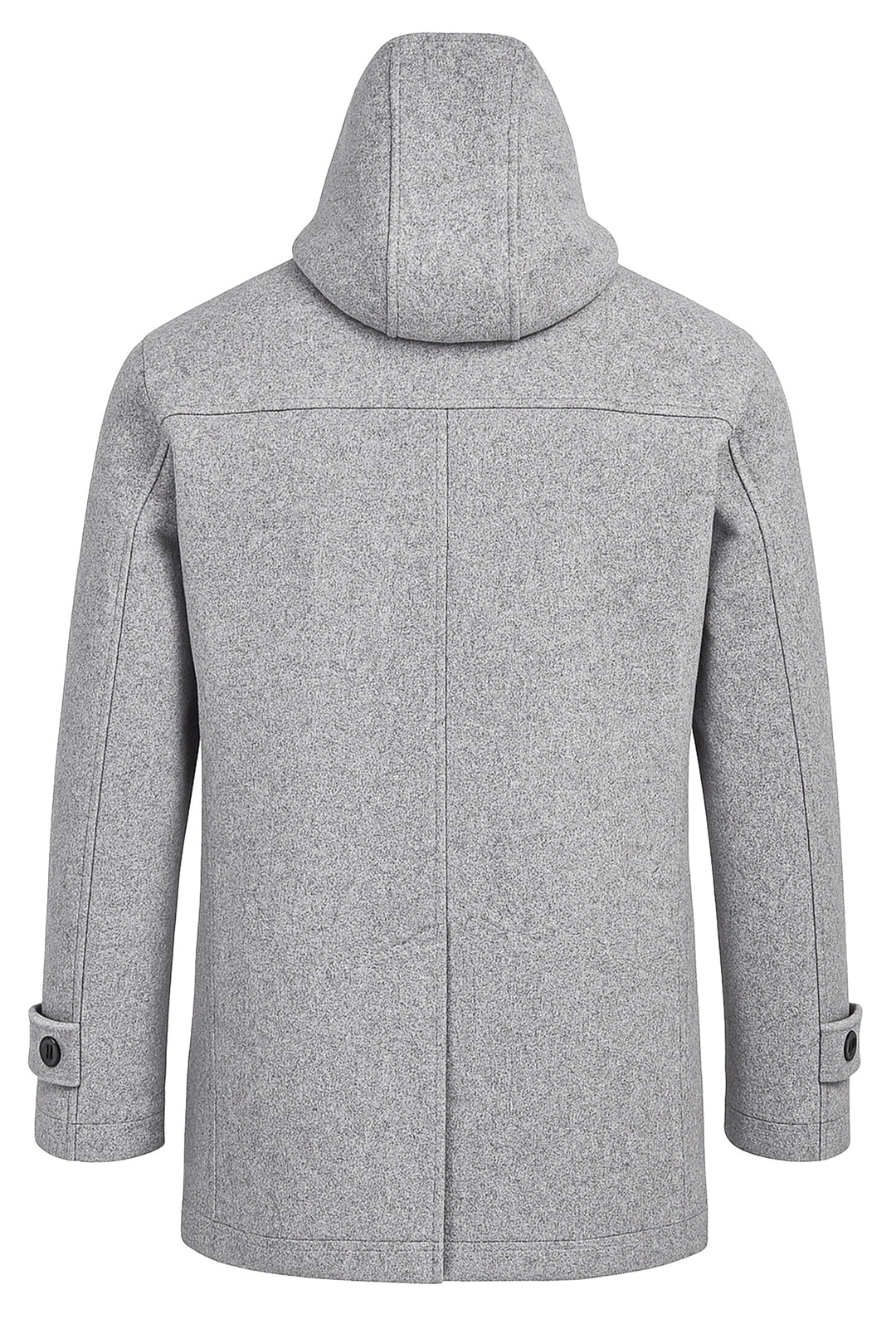 Cappotto uomo  Montgomery con cappuccio in panno dresserd - GRIGIO