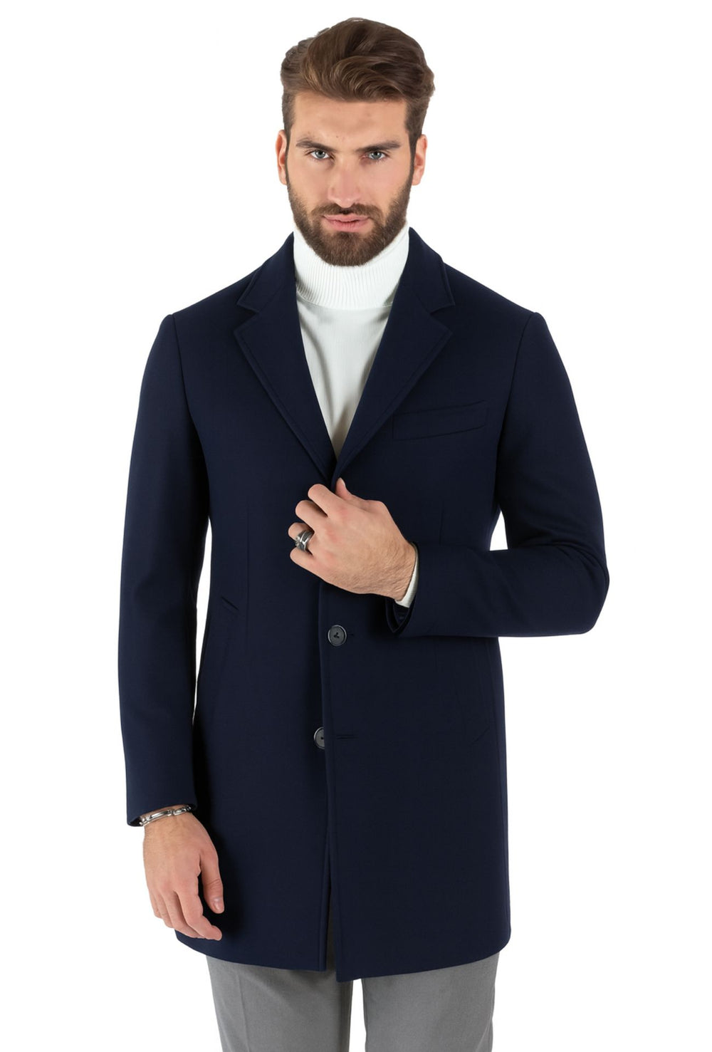 Cappotto Uomo Giubbotto in Panno Invernale Made in Italy Dresserd - BLU
