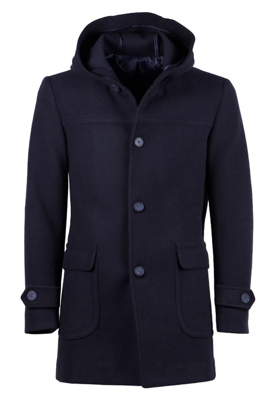 Cappotto uomo con cappuccio Cappotti in panno - BLU