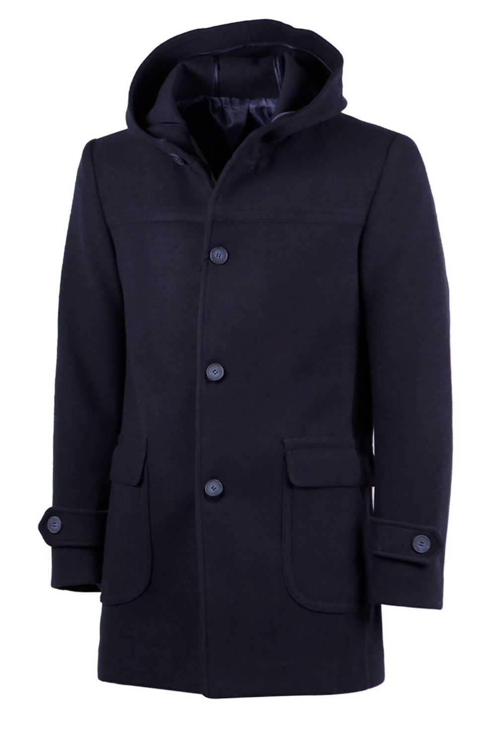 Cappotto uomo con cappuccio Cappotti in panno - BLU