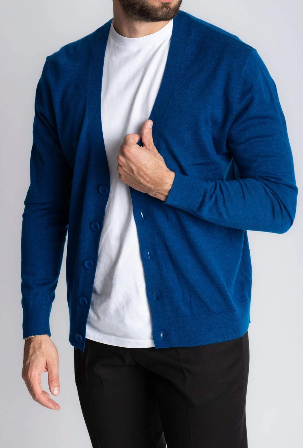 Cardigan in lana rasata Dresserd maglia aperta con bottoni - AVIO