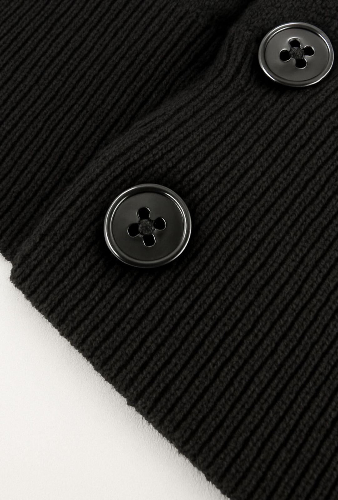 Cardigan uomo Maglione cotone trama lavorata con bottoni - NERO