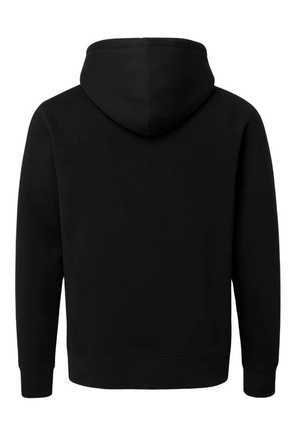 Felpa uomo chiusa con cappuccio in cotone - NERO