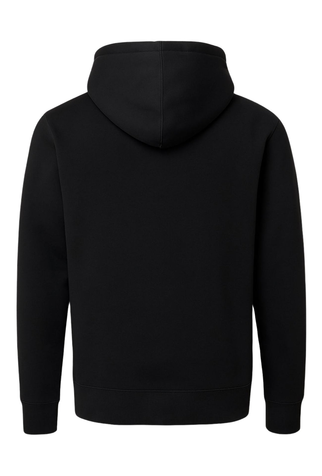 Felpa uomo chiusa con cappuccio in cotone - NERO