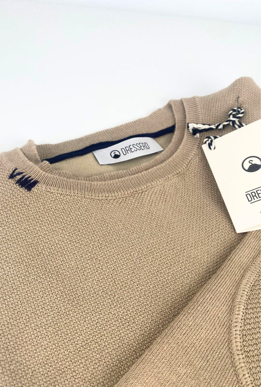 Maglioncino Uomo Viscosa Dresserd semi slim fit con top - BEIGE