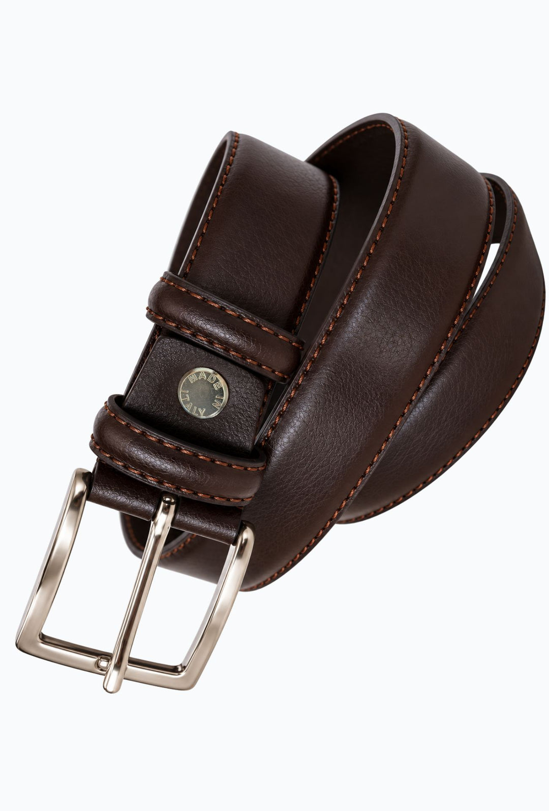 Cintura Uomo DRESSERD in Pelle di Vitello Made in Italy- MORO