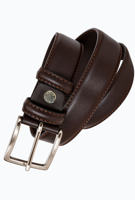 Cintura Uomo DRESSERD in Pelle di Vitello Made in Italy- MORO