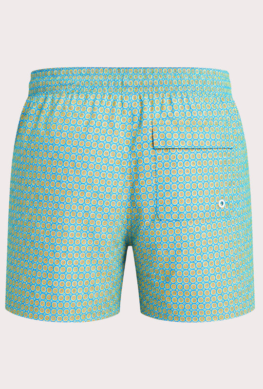 Costume da bagno uomo fantasia geometrica - AZZURRO