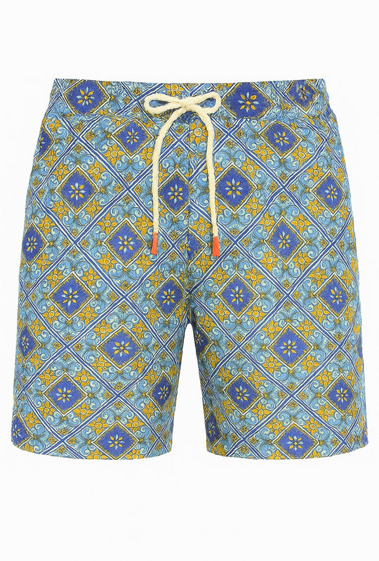 Costume uomo con fantasia geometrica costumi mare