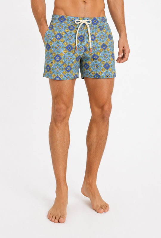 Costume uomo con fantasia geometrica costumi mare