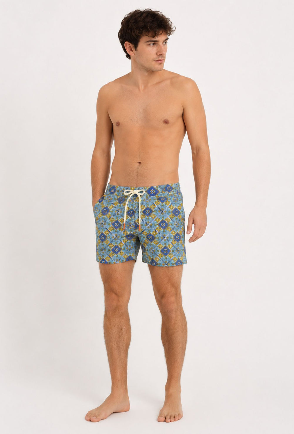 Costume uomo con fantasia geometrica costumi mare