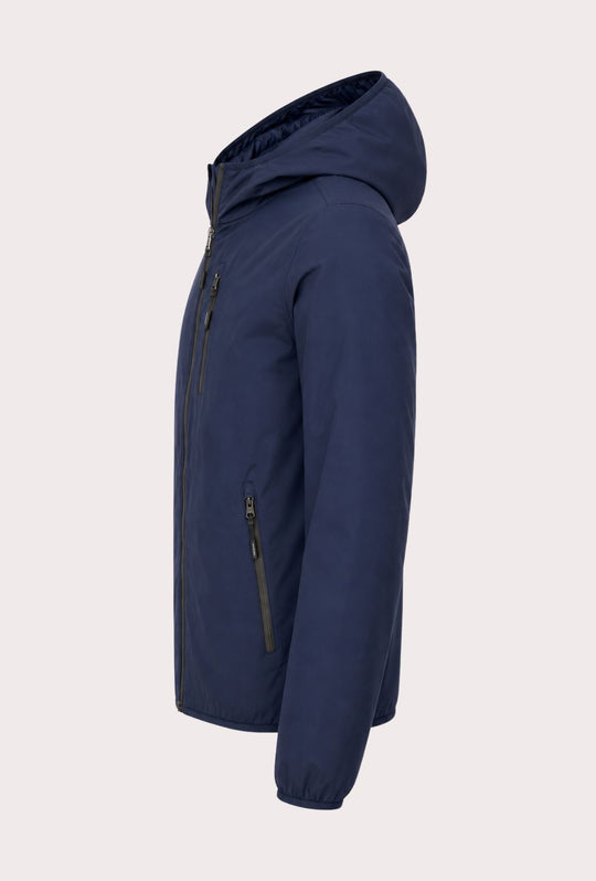Giubbotto Uomo Double Face Dresserd Piumino e tessuto tecnico - BLU