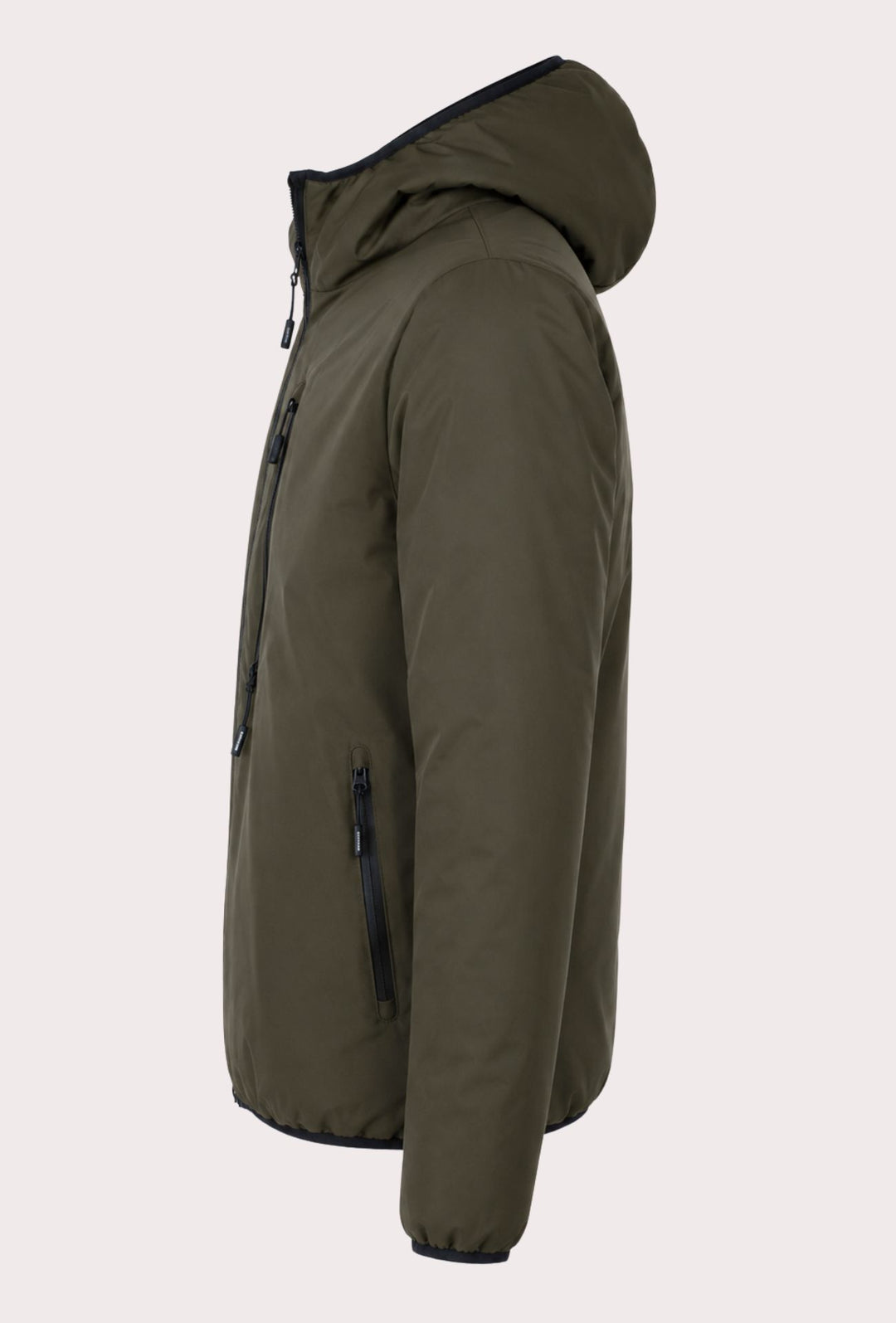 Giubbotto Uomo Double Face Dresserd Piumino e tessuto tecnico - VERDE MILITARE