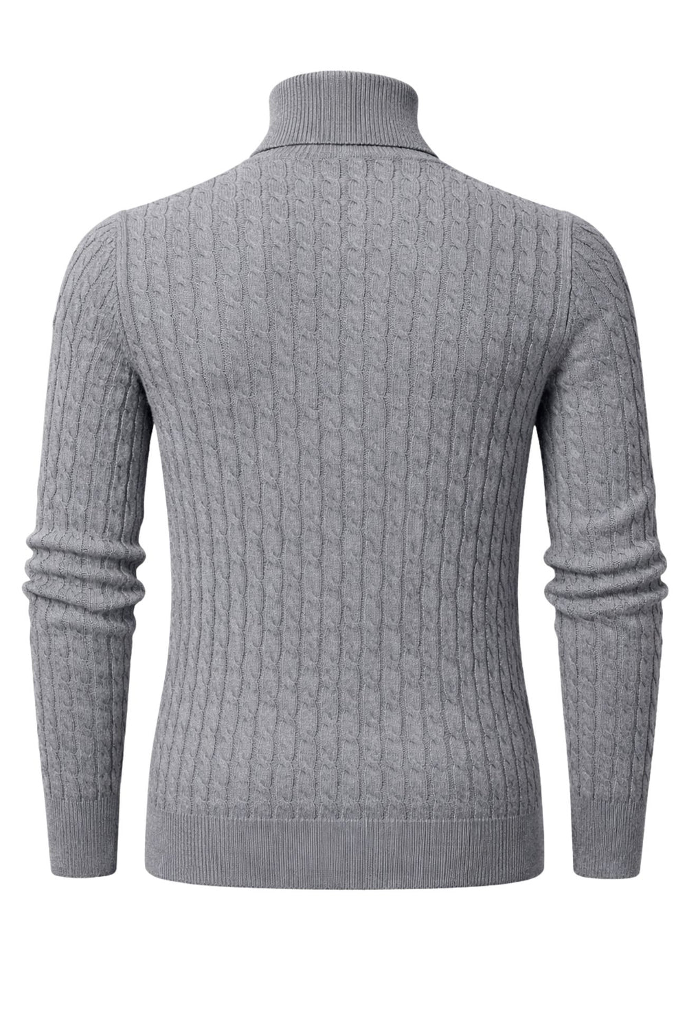 Maglia uomo dolcevita P/Club collo alto con trecce - GRIGIO