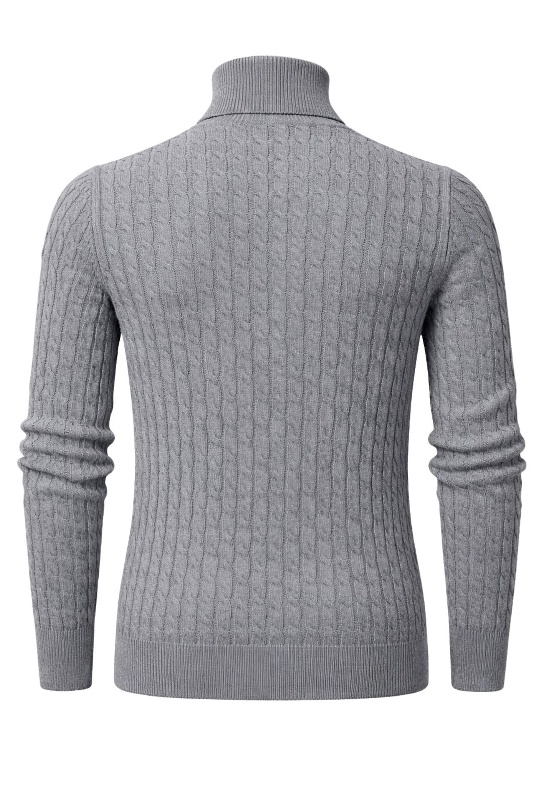 Maglia uomo dolcevita P/Club collo alto con trecce - GRIGIO
