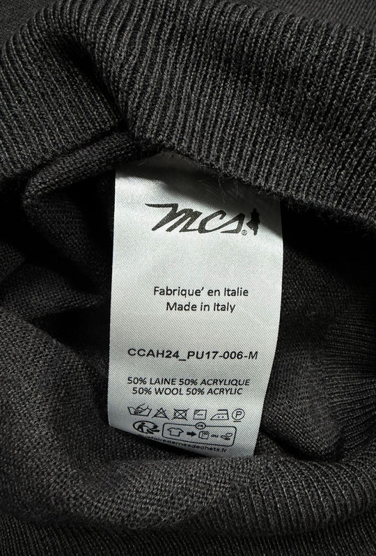 Dolcevita uomo MCS in lana merinos made in Italy finezza 12 - ANTRACITE