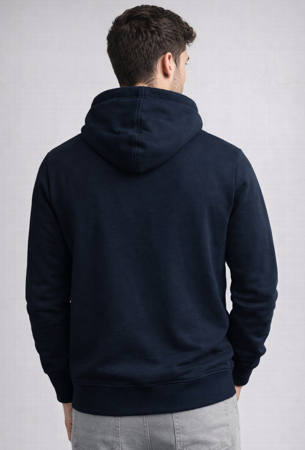 Felpa Uomo Armata di Mare con Cappuccio in Cotone Leggero - BLU