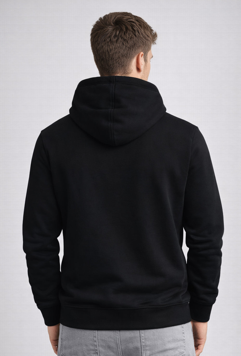 Felpa Uomo Armata di Mare con Cappuccio in Cotone Leggero - NERO