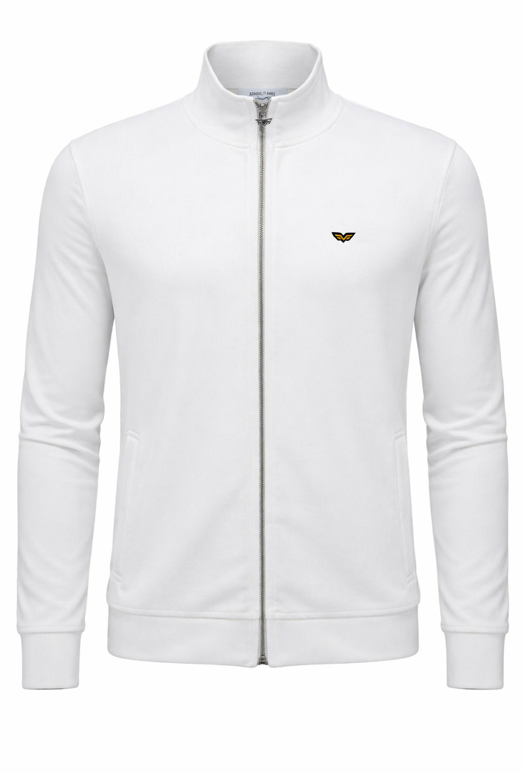 Felpa uomo ARMATA DI MARE zip intera in cotone leggero - BIANCO