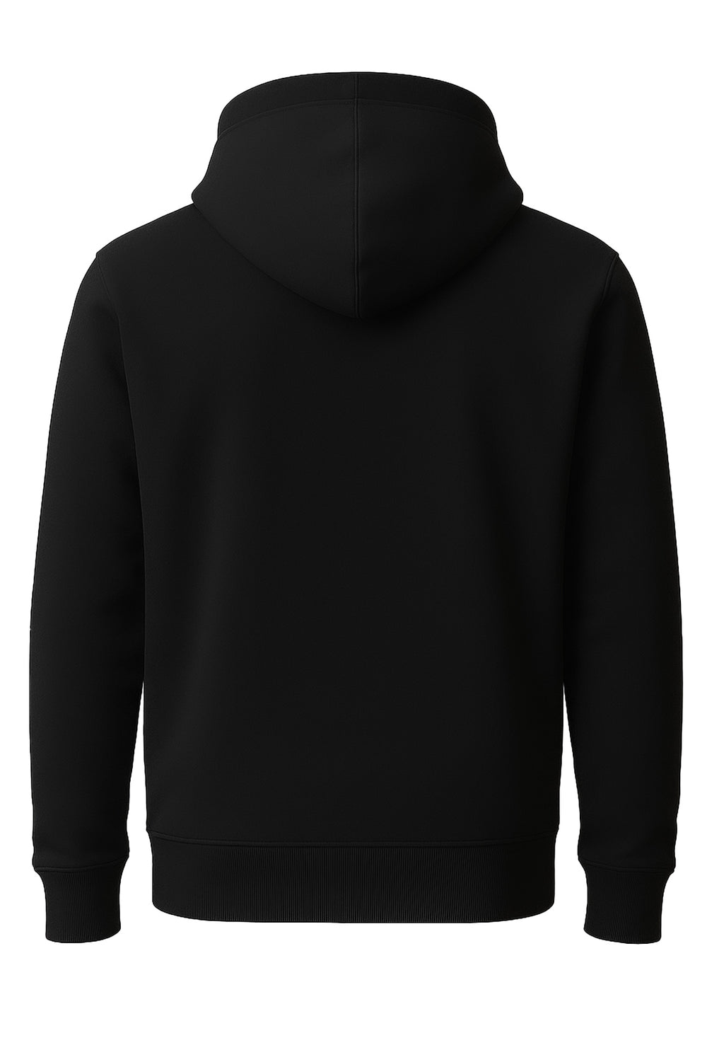 Felpa uomo con cappuccio Full Zip dresserd felpata - NERO
