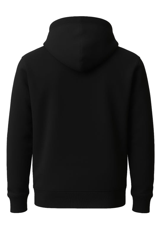 Felpa uomo con cappuccio Full Zip dresserd felpata - NERO