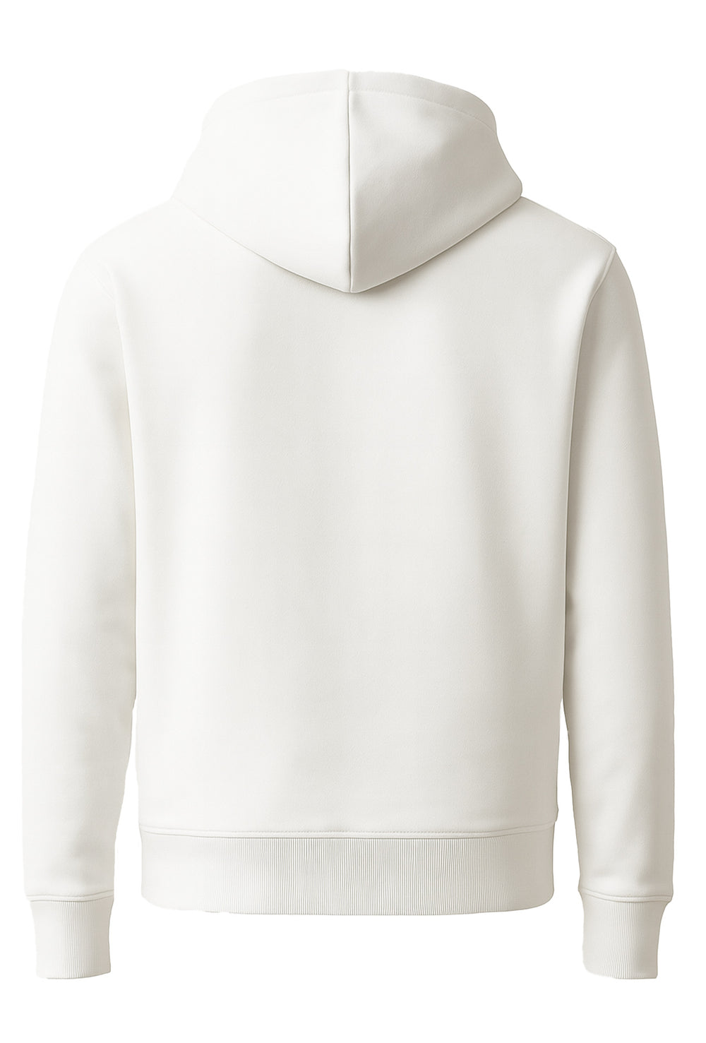 Felpa uomo con cappuccio Full Zip dresserd felpata - BIANCO