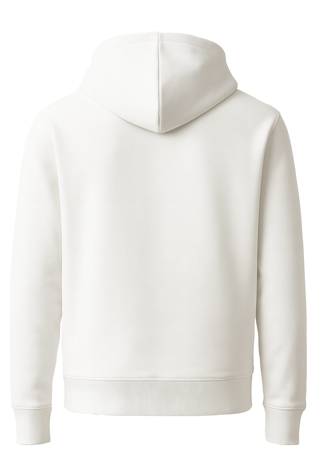 Felpa uomo con cappuccio Full Zip dresserd felpata - BIANCO