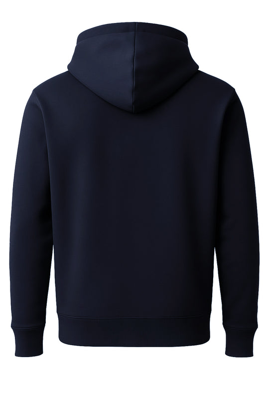 Felpa uomo con cappuccio Full Zip dresserd felpata - BLU