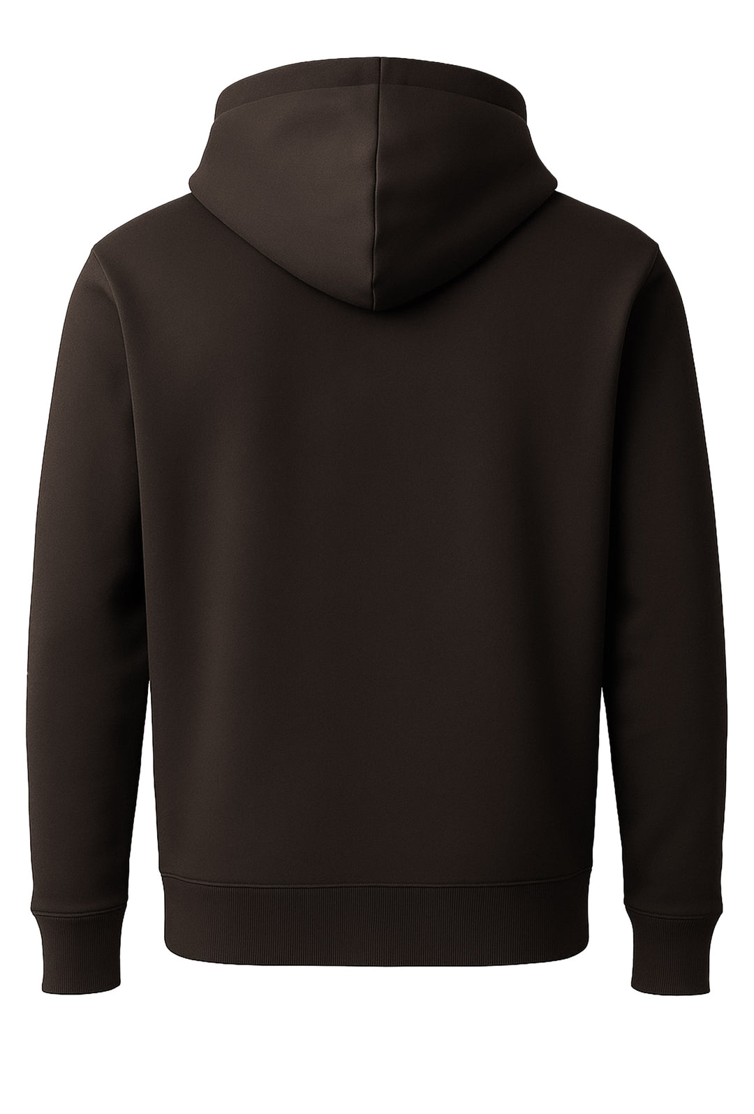 Felpa uomo con cappuccio Full Zip dresserd felpata - MARRONE