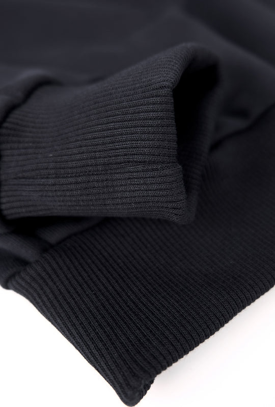 Felpa uomo Girocollo tinta unita felpato - NERO