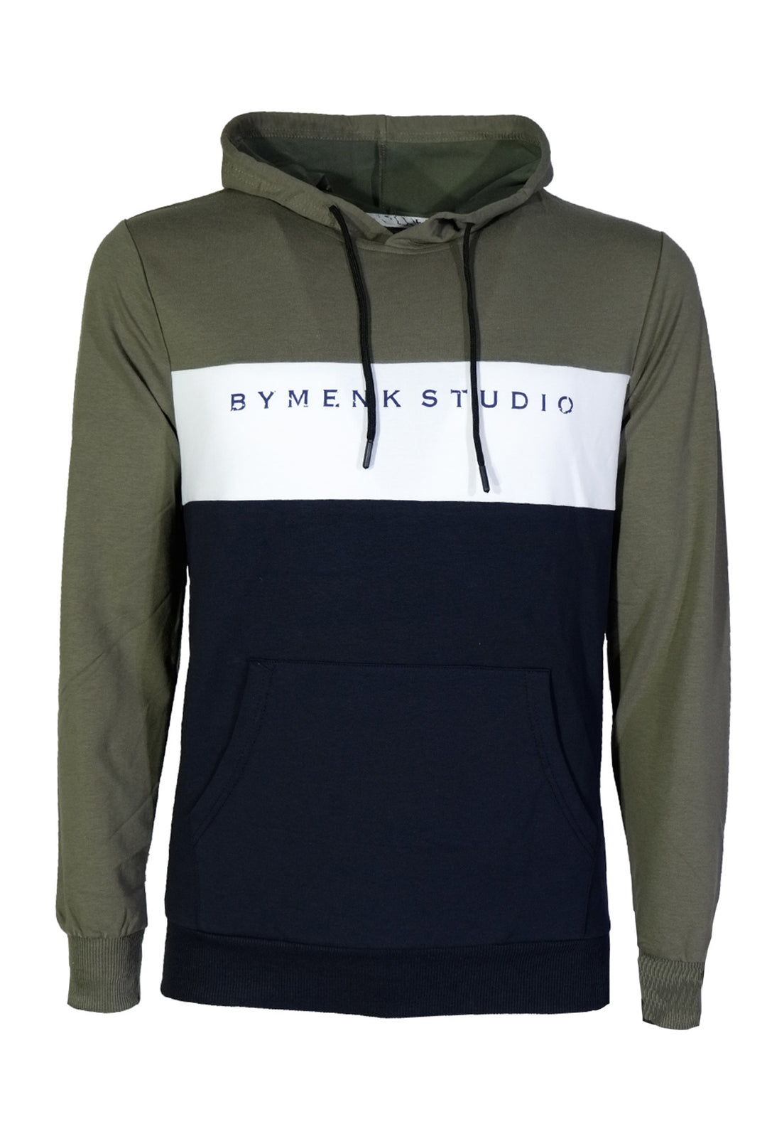 Felpa Uomo Chiusa con Cappuccio Felpe in cotone Leggero Slim fit Bicolore Dresserd VERDE