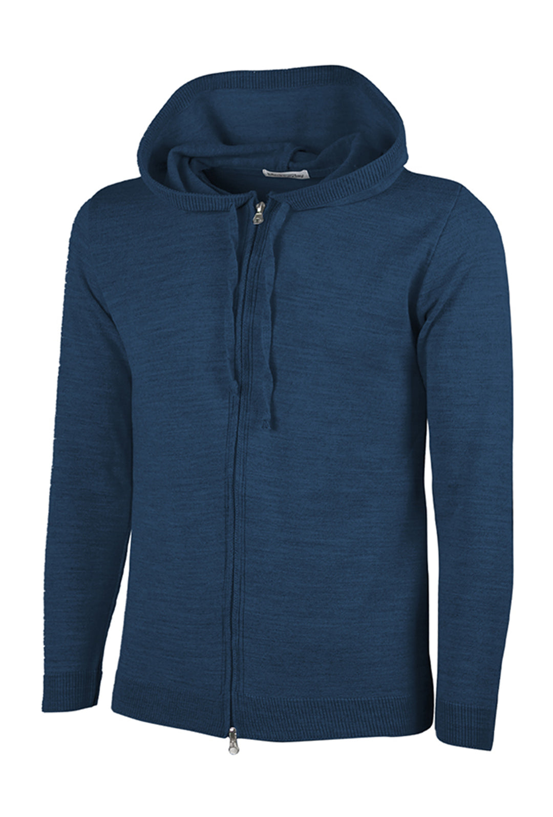 Maglia manica lunga Giacca con zip Felpa in Maglia con cappuccio - BLU