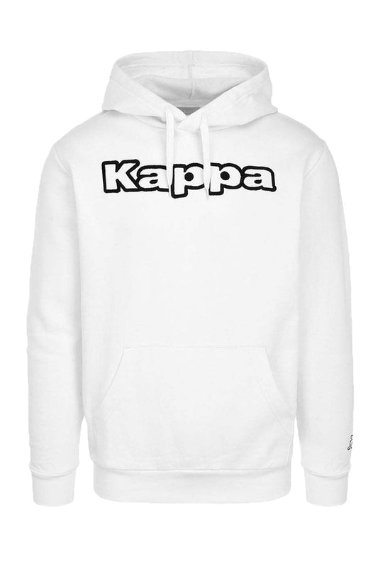 Felpa Uomo KAPPA Cotone Garzato Felpe Chiuse Invernali con cappuccio Logo Dafers Man - BIANCO