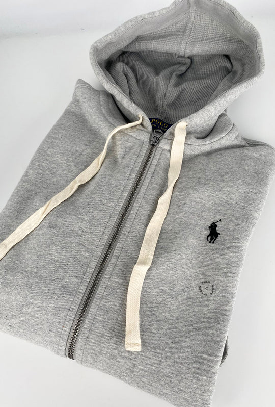 Felpa Uomo Polo Ralph Lauren con cappuccio e zip - GRIGIO