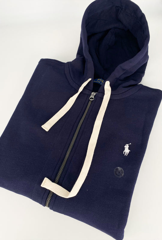 Felpa Uomo Polo Ralph Lauren con cappuccio e zip - BLU
