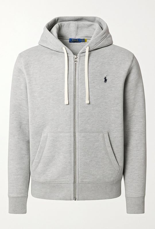 Felpa Uomo Polo Ralph Lauren con cappuccio e zip - GRIGIO