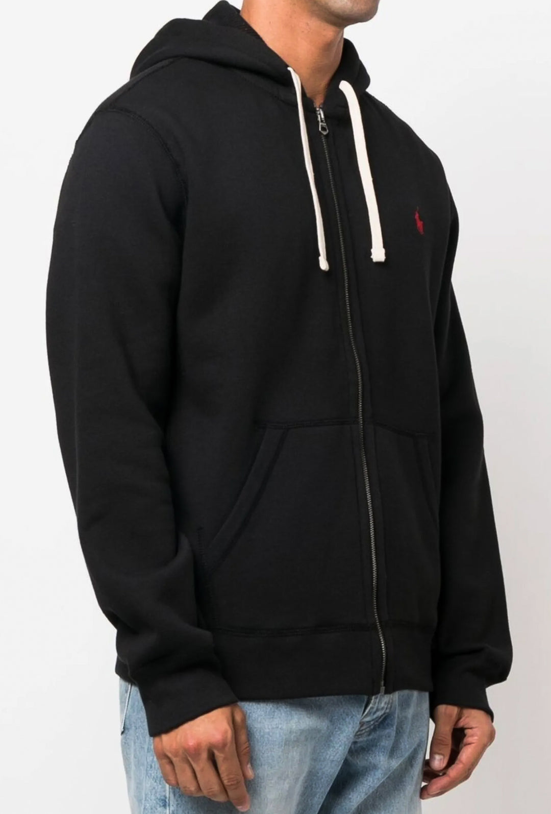 Felpa Uomo Polo Ralph Lauren con cappuccio e zip - NERO