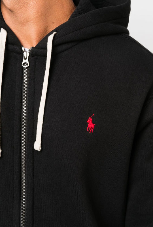 Felpa Uomo Polo Ralph Lauren con cappuccio e zip - NERO