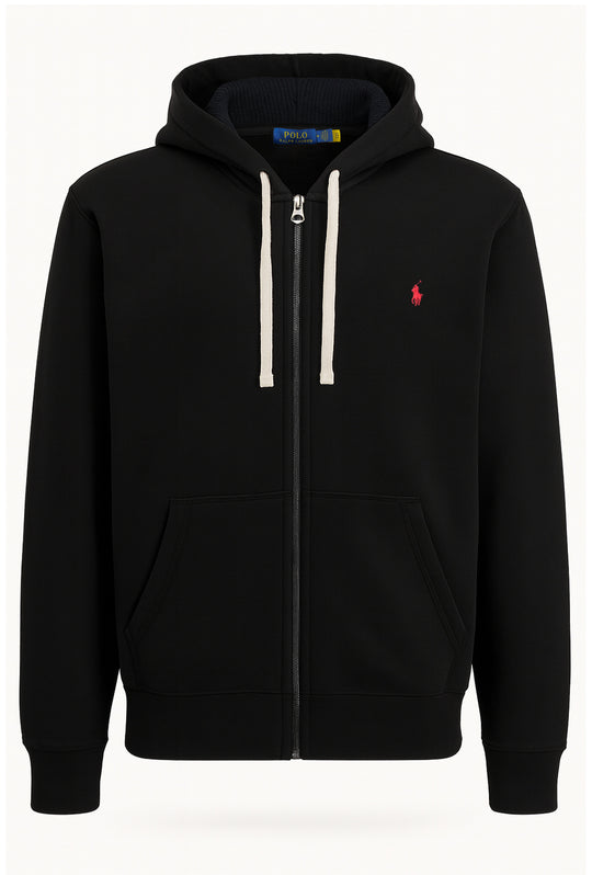 Felpa Uomo Polo Ralph Lauren con cappuccio e zip - NERO