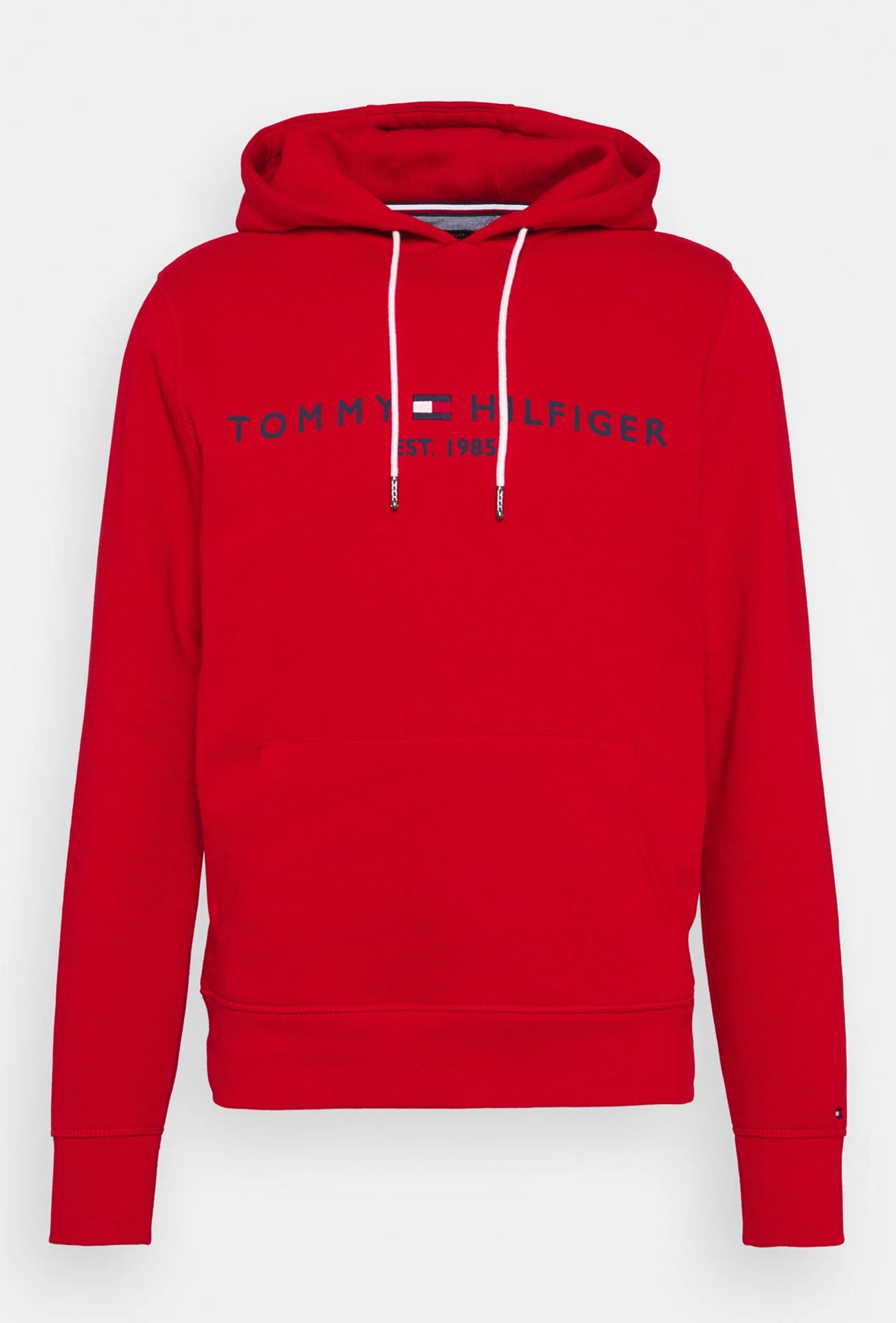 Felpa Uomo TOMMY HILFIGER chiusa con cappuccio ROSSO