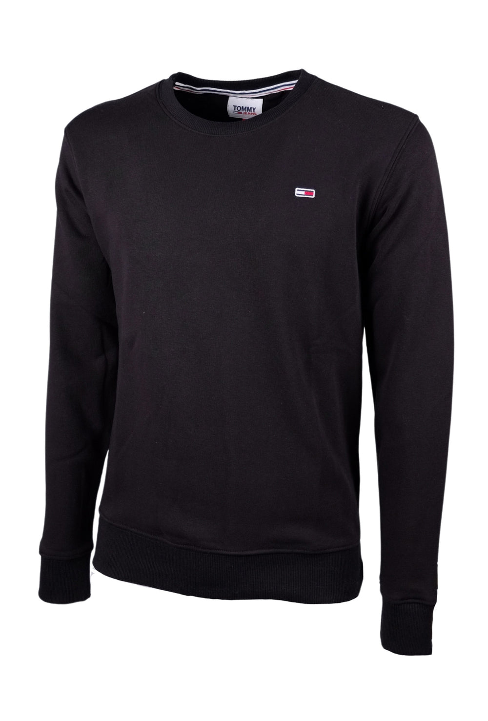Felpa Uomo Tommy Jeans Felpe Tinta Unita girocollo felpata - NERO