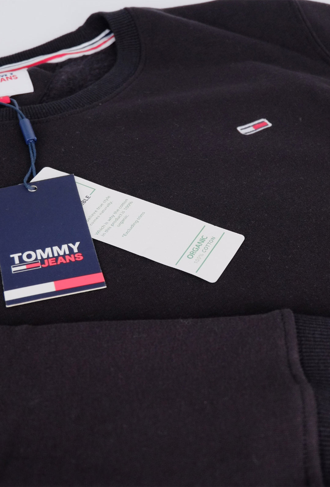 Felpa Uomo Tommy Jeans Felpe Tinta Unita girocollo felpata - NERO