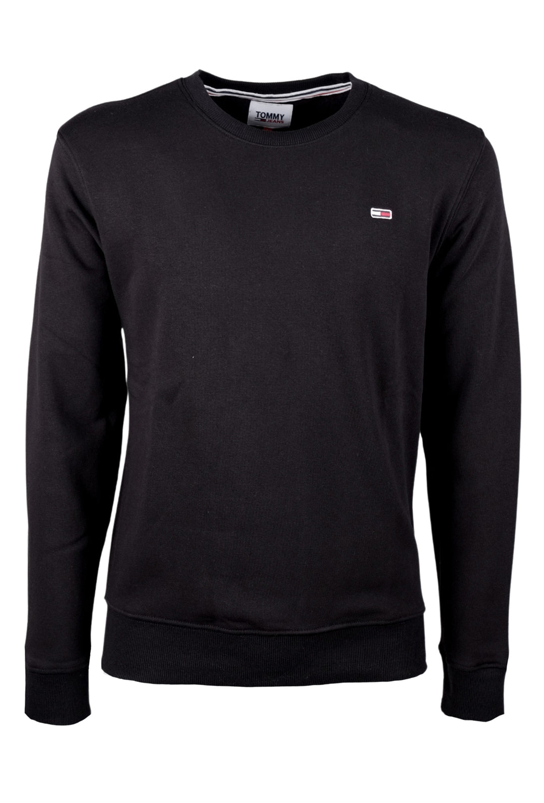Felpa Uomo Tommy Jeans Felpe Tinta Unita girocollo felpata - NERO