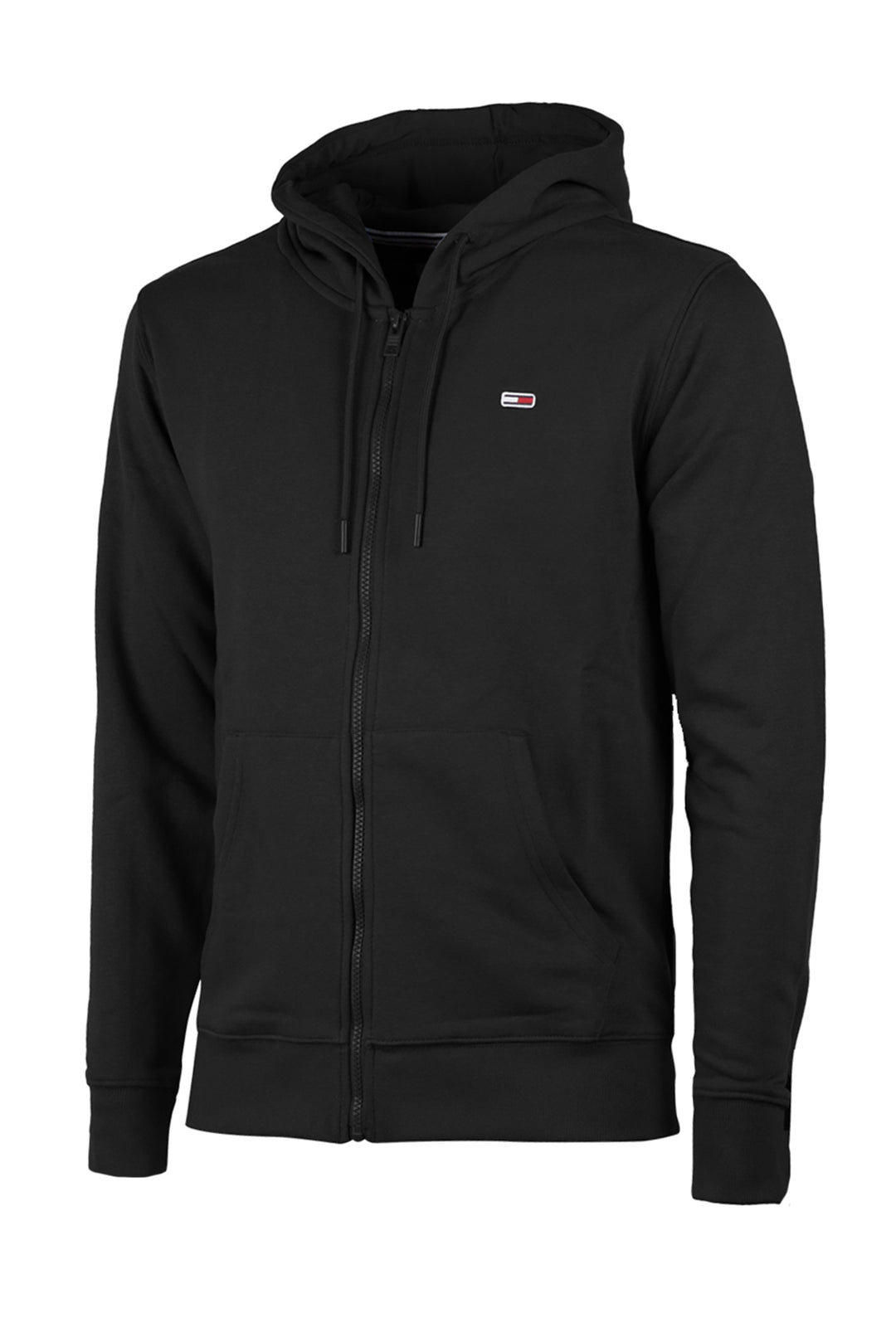 Felpa Uomo Tommy Jeans Felpe Tinta Unita Invernale Zip e cappuccio - NERO