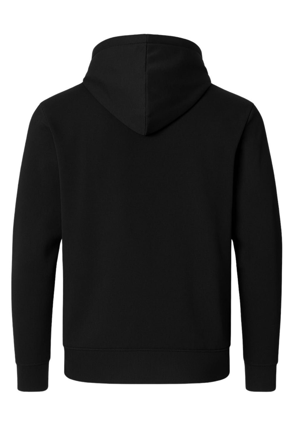 Felpa cotone leggera uomo con zip cappuccio tinta unita - NERO