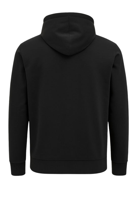 Felpa Uomo RIFLE chiusa con cappuccio cotone leggero - NERO