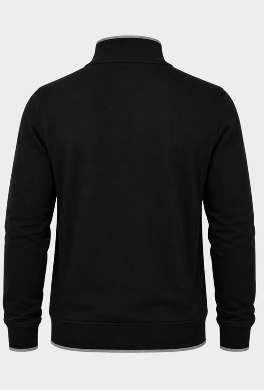 Felpa Uomo Zip Intera Accademia Militare-NERO