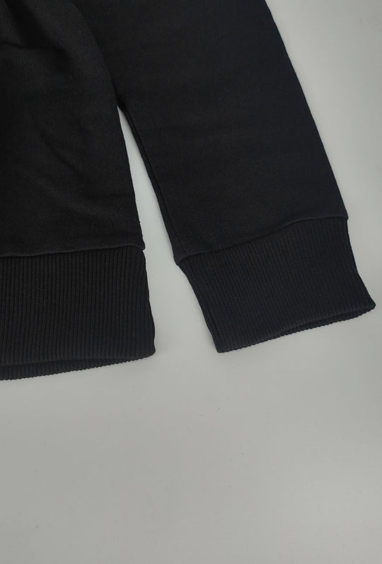 Felpa Uomo SUPERGA  Girocollo in Cotone con Logo Stampato Lato Cuore- NERO